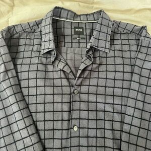 Hugo Boss, Medium, Grey/Black shirt